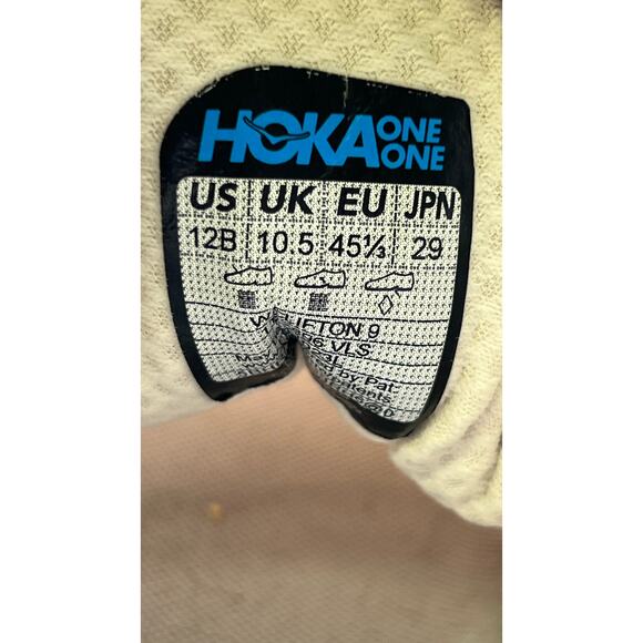 🤍 HOKA ONE ONE Clifton 9 Men’s 12B White Running Shoes – Max Cushion - Picture 8 of 8